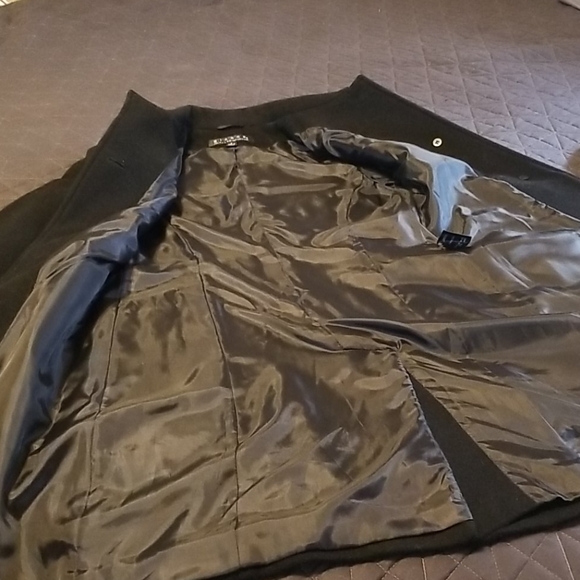 Womens black dress coat - Picture 6 of 10